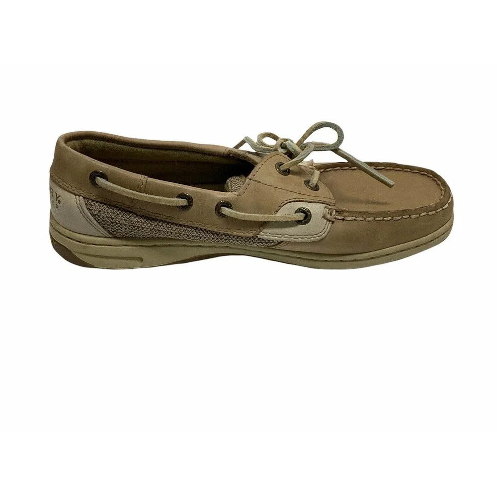 Sperry Top Sider Womens Bluefish 2 Eye Boat Shoes Size 6.5 Oat Linen 9276619